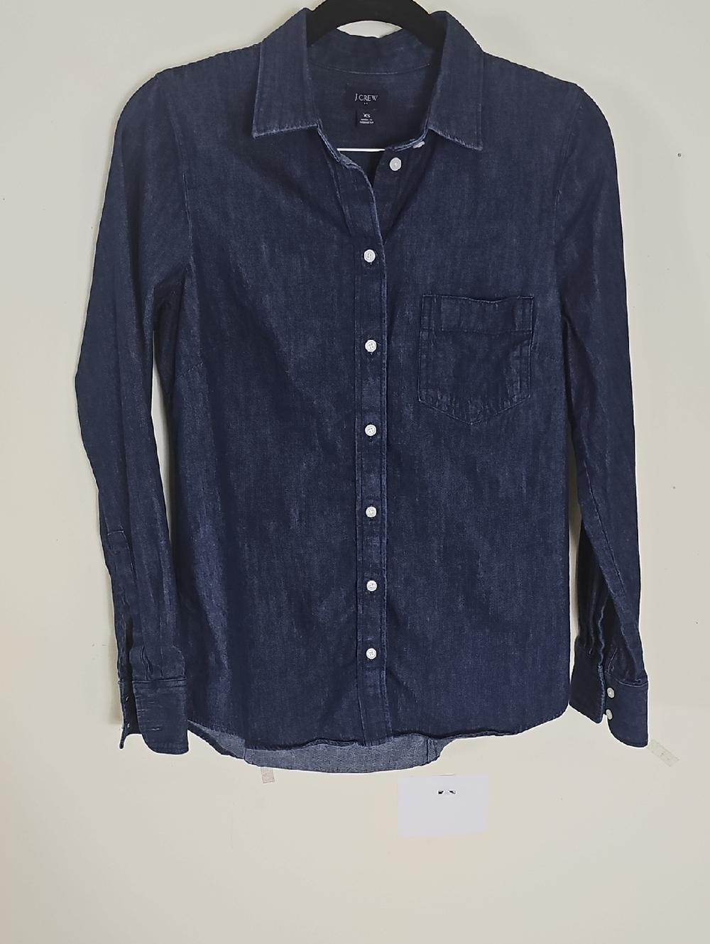 J. Crew Indigo Denim Button-Down Shirt Size XS